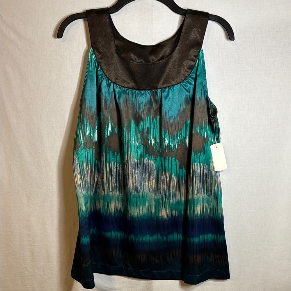 Apt. 9 Blue Sleeveless Artistic Tank Top